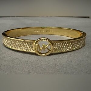 Michael Kors Gold-Tone Bracelet with Crystal Detail